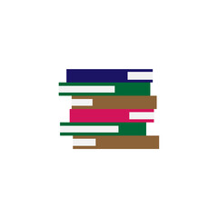 stack of books. vector flat illustration