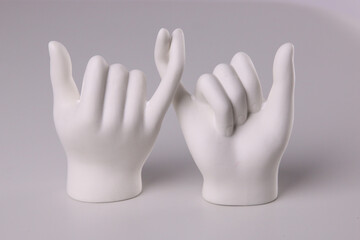 white hands