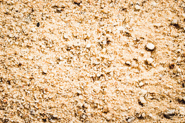 Top view texture of sand and dark tone vintage background
