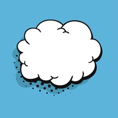 Pop art speech bubble without text. Cartoon style vector collection of frames. Comic illustration on blue background