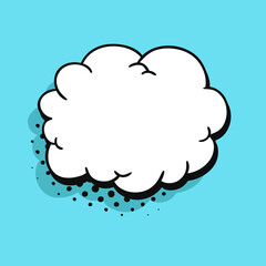 Pop art heart speech bubble without text. Cartoon style vector collection of frames. Comic illustration on blue background