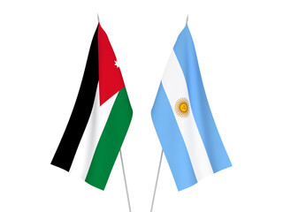 Argentina and Hashemite Kingdom of Jordan flags