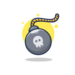 cartoon bomb vector illustration design. flat cartoon style