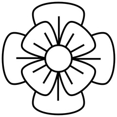 Plum Blossom Concept, Chinese National Flower Vector Icon Design, Traditional Chinese Culture Symbol on white background, Lunar New Year of the Ox 2021 Sign, China Travel Guide Stock 