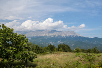 Fototapeta na wymiar tzoumerka mountain in autumn season arta greece