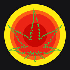 Cannabis colofrul, legalized culture, design element, fabrics posters