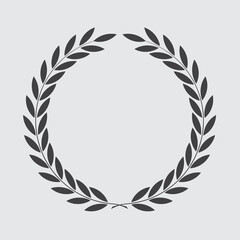 icon laurel wreath, spotrs design - illustration Black