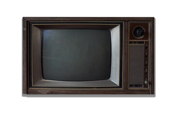 Classic Vintage Retro Style old television.old television on isolated background.