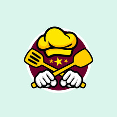 Kitchen Chef Design Logo template