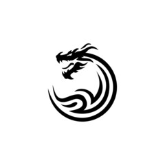 Illustration of Traditional chinese Dragon Chinese Logo, 
vector illustration