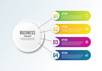 Obraz premium Presentation business infographic template with 4 step 