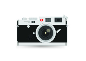 camera vector, Flat design vector, Retro camera	