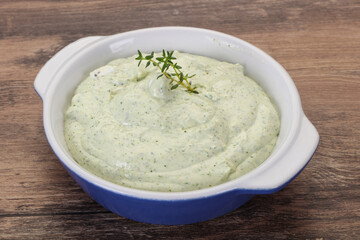 Cottage cream snack with herbs