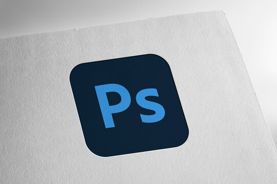 Adobe Photoshop Logo Editorial Illustrative, On Screen