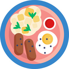English Food Icon. Food Icon. Vector Illustration