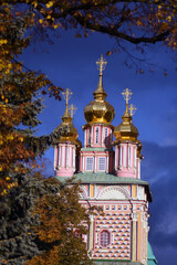 Trinity Sergius Lavra. Sergiyev Posad, Russia. Popular landmark. UNESCO World Heritage Site. Color winter photo	