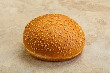 Burger bun with sesame seeds