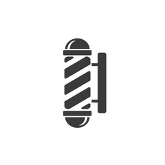 Barber shop pole Icon Illustration design on white