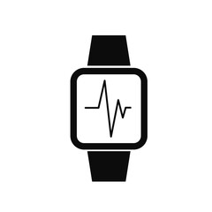 electronic watch with media screen front view