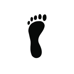 Fototapeta na wymiar Vector hand drawn human foot print isolated on white background