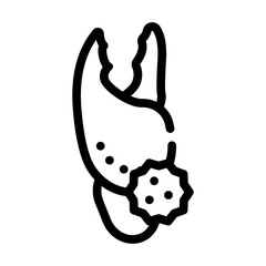 crab allergy line icon vector illustration flat