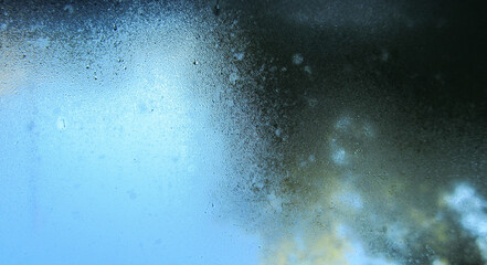 wet glass after rain raindrops on the window