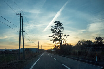夕暮れ