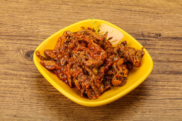 Canned anchovy in tomato sauce