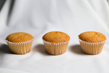 cupcakes on a white background. Baking 