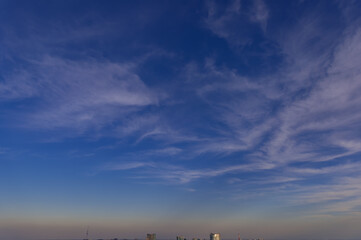 東京都渋谷区から見た東京の夕景