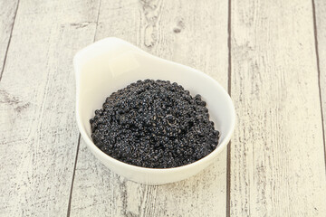 Luxury strugeon fish black caviar