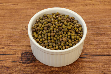 Vegetarian cuisine - dry green lentil