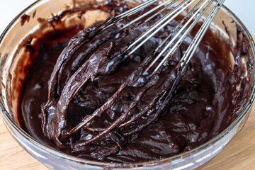 Melted chocolate swirl background,