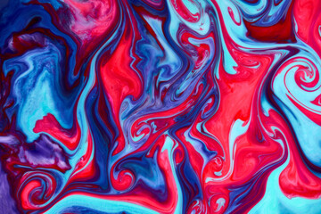 Abstract paint color background. Exoplanet cosmic sea pattern, paint stains. Marbleized effect. Background with abstract swirling paint effect. Liquid acrylic picture with flows and splashes. Mixed