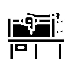 pattern sewing machine glyph icon vector illustration