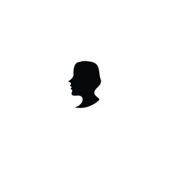 this is a woman face  logo design. 