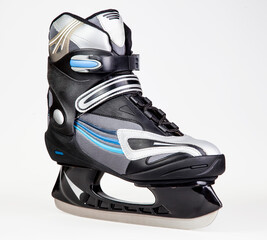 Man's hockey skates  on white background