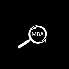 this is a MBA  text logo design.