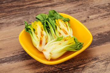 Vegan Grilled bok choy salad