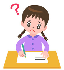 勉強する女の子　疑問
