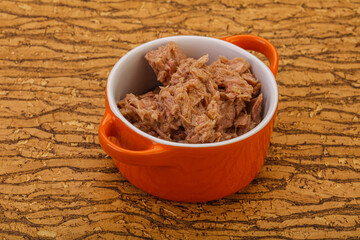 Canned tuna fillet for salad