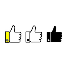 Thumbs up sketch icon for web and mobile. Hand drawn vector black icon on white background.