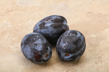 Ripe sweet and tasty plum