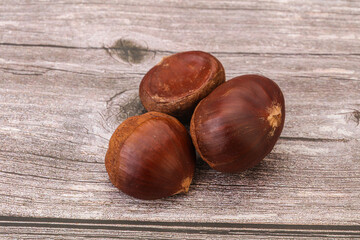 Organic natural sweet Chestnut heap