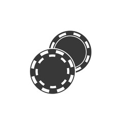 Fototapeta na wymiar Casino chip flat icon poker chip vector icon