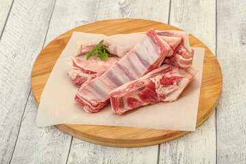 Raw lamb ribs for cooking
