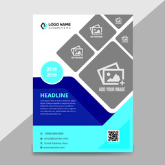 Business Flyer Template, Creative Brochure Cover and Poster Design, a4 size page