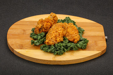 Hot fried crispy chicken wings