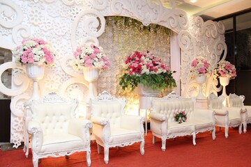 flowers decoration for wedding stage 