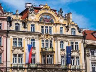 Fototapeta na wymiar City Insurance Company Building in Neo-Baroque Style in Prague, now Ministry of Regional Development
